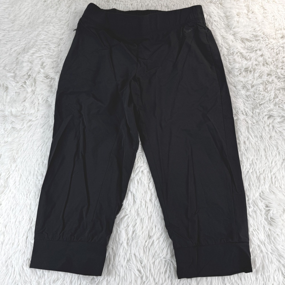 Nike Women's Dri-Fit Woven Bliss Training Capri Pants Black Small Athleisure Gym